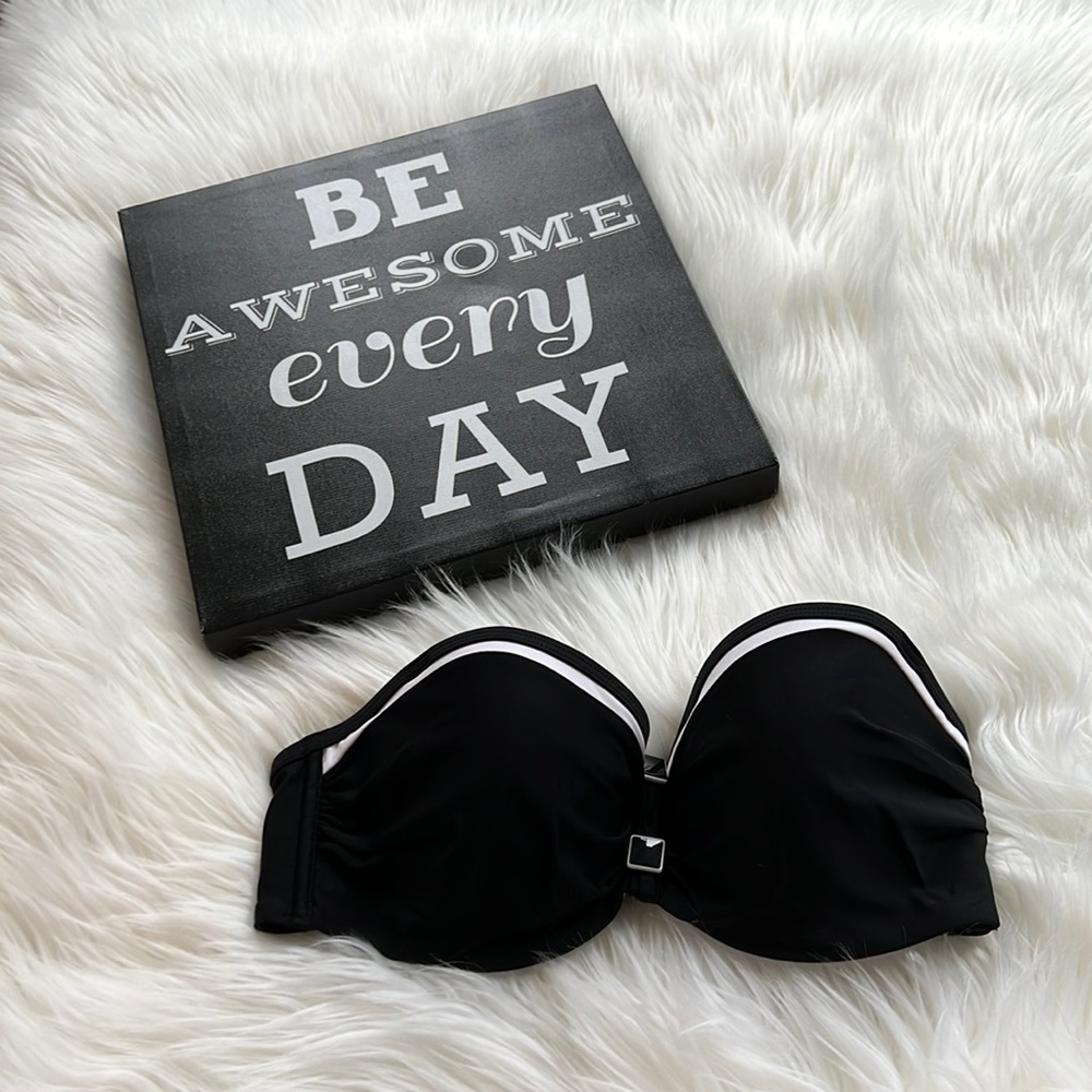 ⭐️⭐️Pin-up Style Pushup Strapless Bikini Top Size 34D